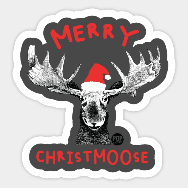 christmoose Sticker by toddgoldmanart
